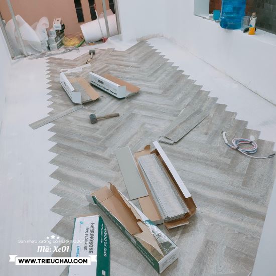 Sàn nhựa hèm khóa Xương cá 01 - Ảnh 4