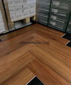 Sàn nhựa hèm khóa lắp kiểu xương cá