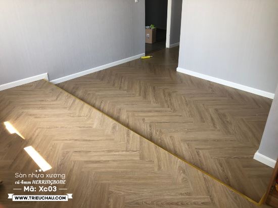Sàn nhựa hèm khóa Xương cá 03 / 9001 - Ảnh 2
