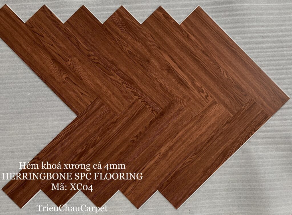 Sàn nhựa hèm khóa lắp kiểu xương cá