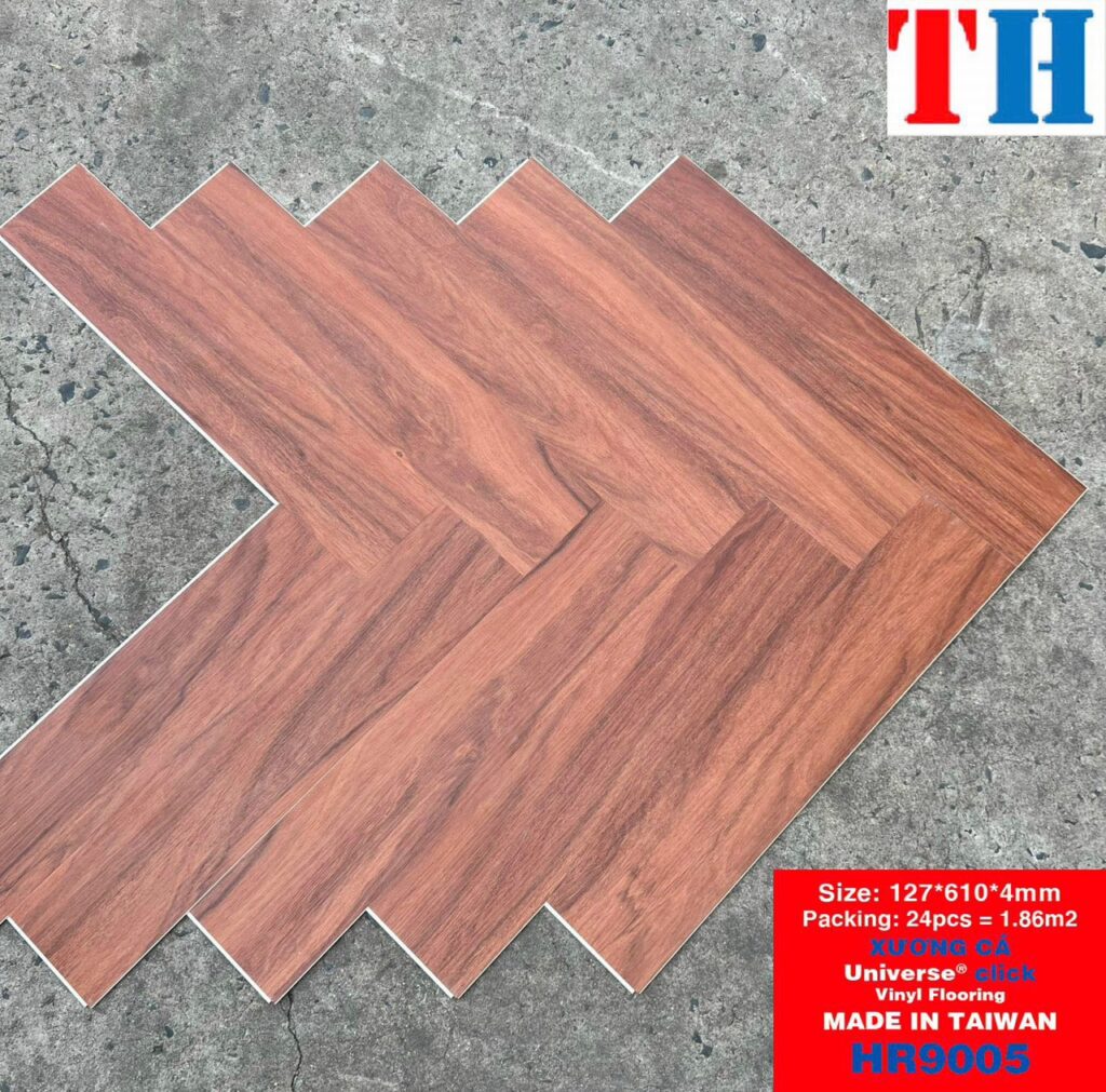 Sàn nhựa hèm khóa lắp kiểu xương cá