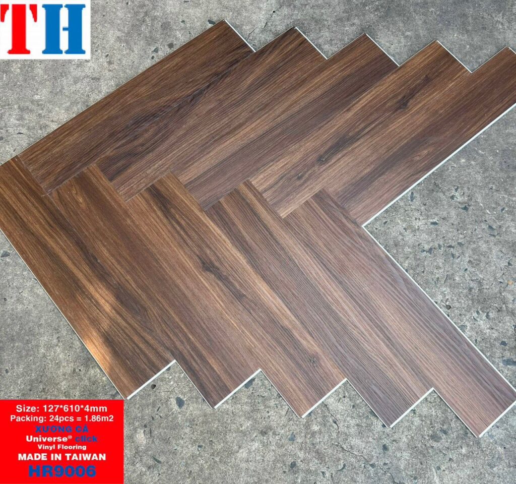 Sàn nhựa hèm khóa lắp kiểu xương cá