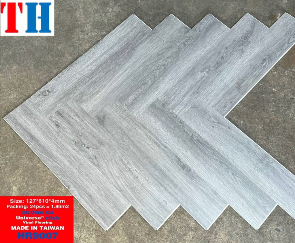Sàn nhựa hèm khóa lắp kiểu xương cá